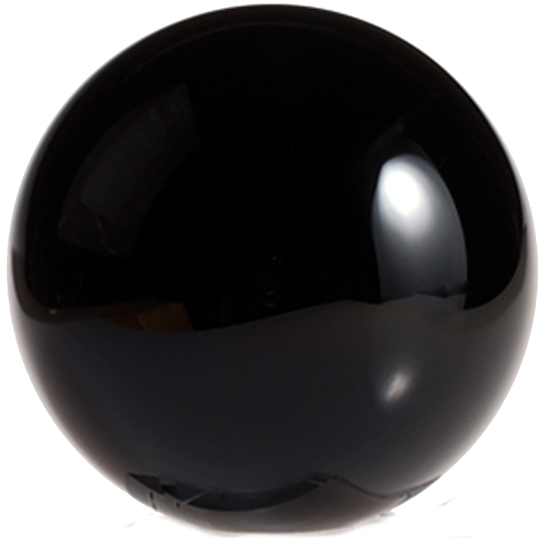 Black Crystal Balls by Amlong Crystal